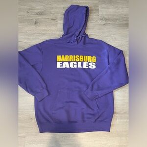 Purple and yellow heavyweight Harrisburg Eagles hoodie #streetwear #sportswear